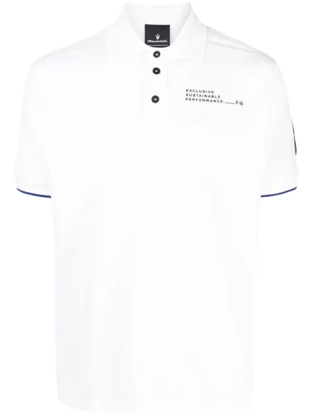 Tricou polo North Sails cu imagine alb