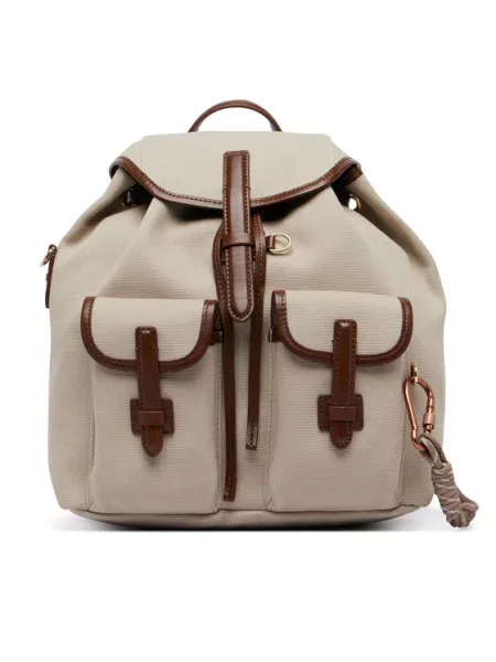 Weekend MaxMara Rucsac Wkapopoli cu adaos de piele maro