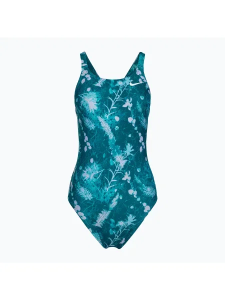 Olcsóbban. Női egyrészes fürdőruha Nike Hydrastrong Multi Print Fastback ásványi teal. Méret: 42 kék