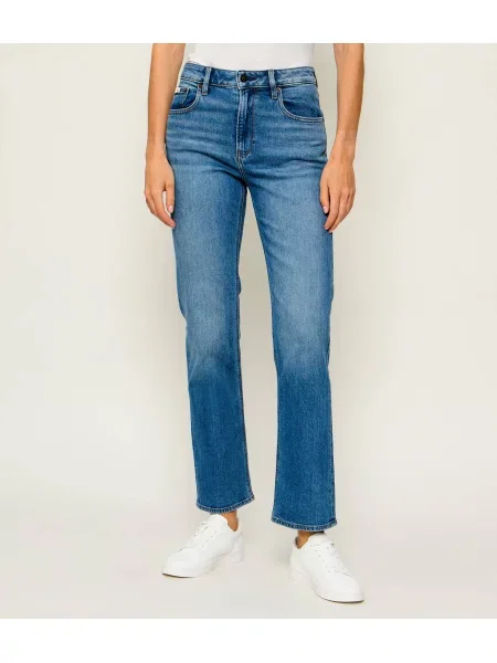 Calvin Klein Jeans Farmer Sötétkék Straight Fit kék