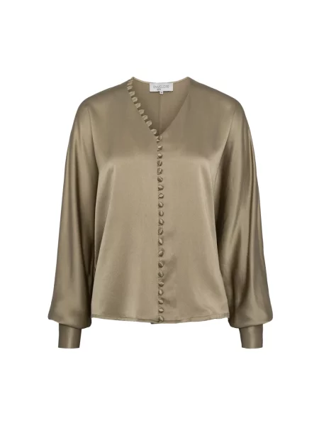 Jedwabna bluzka Envelope 1976 zielona