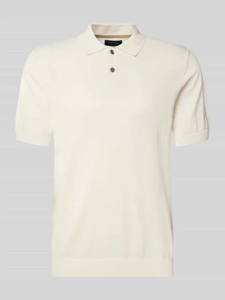 Koszulka polo o kroju regular fit z efektem dzianiny model ‘Josh’ Christian Berg Men białe