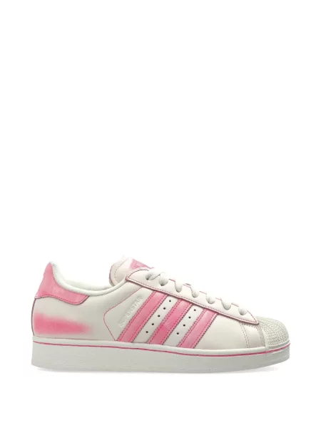 Sneakerși Adidas Superstar cu autograf alb
