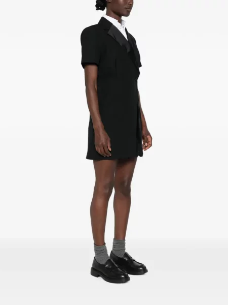 Rochie mini Sandro din dantelă negru