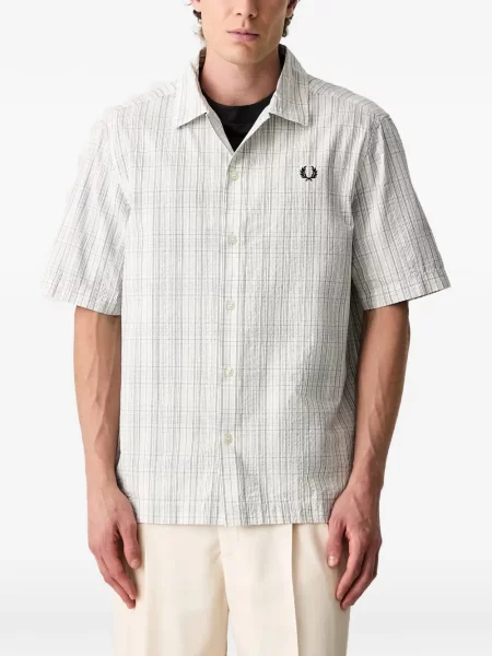 Scurt cămașă Fred Perry în carouri cu imagine