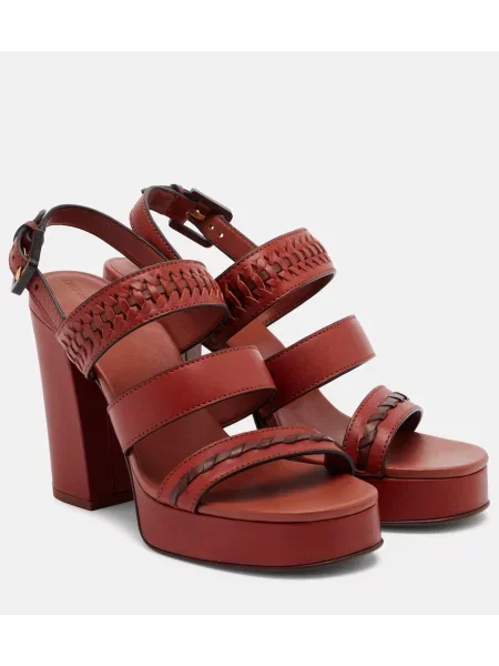 Sandale Zimmermann din piele cu platformă maro