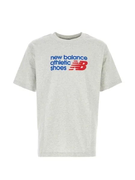 Tricou New Balance cu autograf gri
