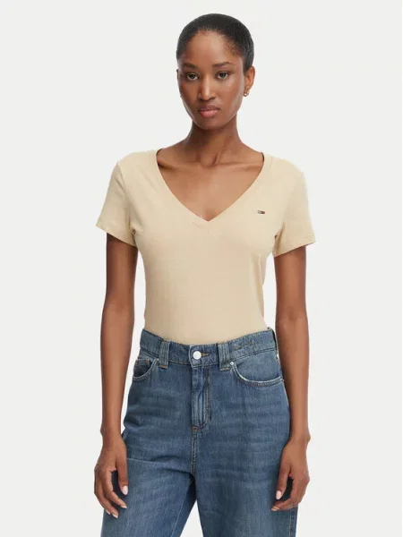 Tommy Jeans T-shirt beżowa