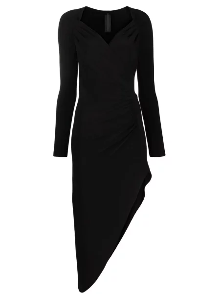 Rochie maxi Norma Kamali lungă de costum negru