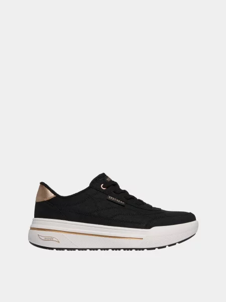 Кожаные повседневные кроссовки Skechers черные