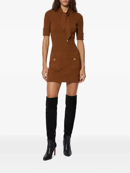 Rochie mini Elisabetta Franchi tricotate maro