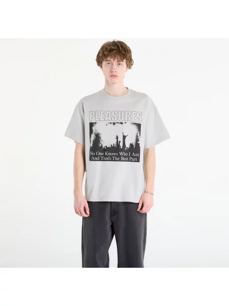 Tričko Pleasures stříbrné