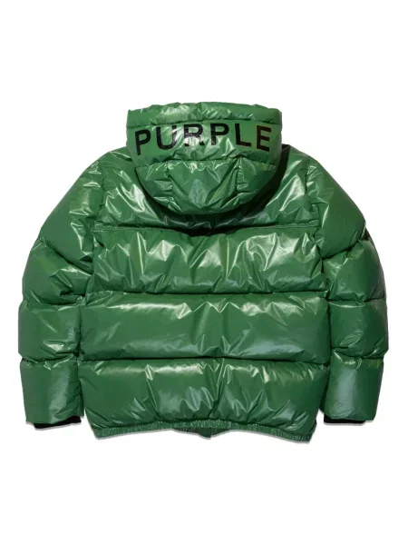 Kurtka Purple Brand z kapturem z nadrukiem zielona