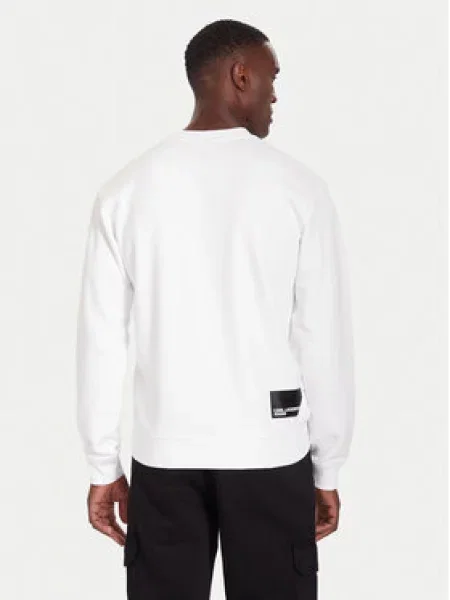 KARL LAGERFELD JEANS Sweater majica ESSENTIAL crna bijela