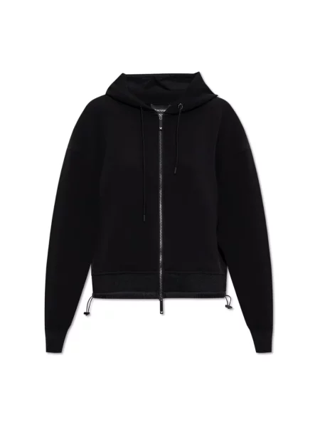 Bluza z kapturem Emporio Armani z kapturem czarna