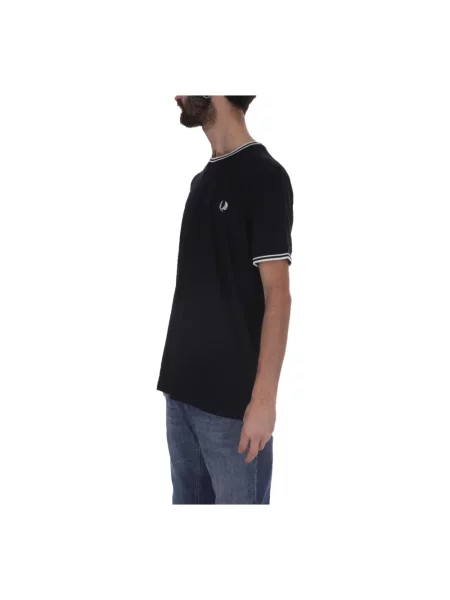 Fred Perry t-shirt granatowy z aplikacją niebieska