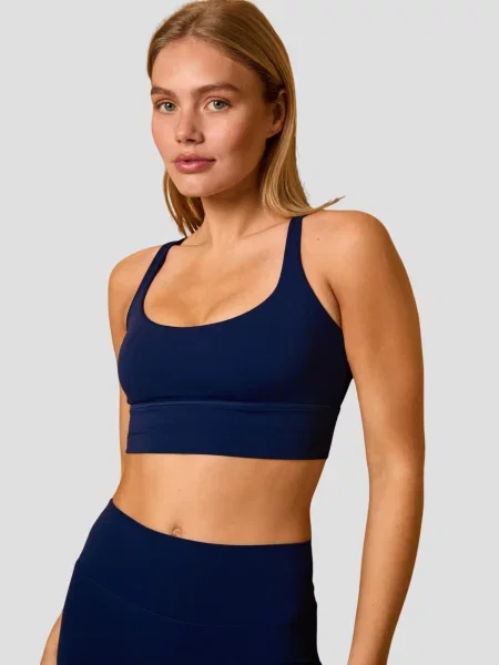 YO-GAYA Športová podprsenka Cross Back Bra námornícka modrá