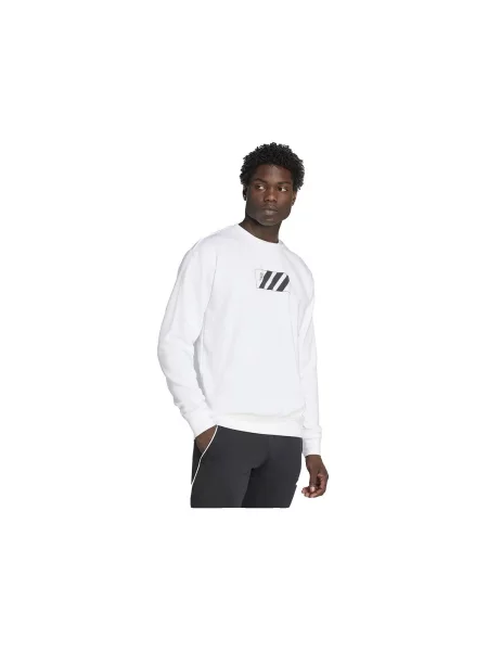Hanorac Adidas din material terry alb