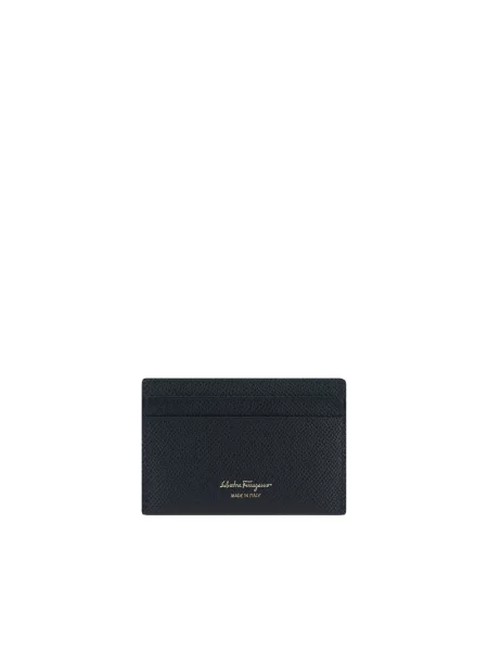 Portfel Ferragamo skórzany z logo czarny