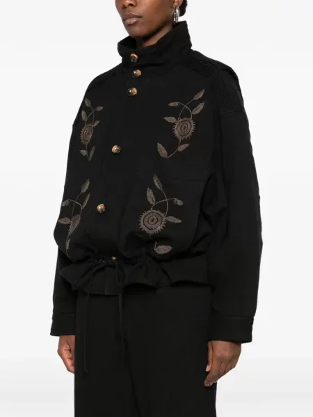 Geacă Antik Batik cu model floral gri