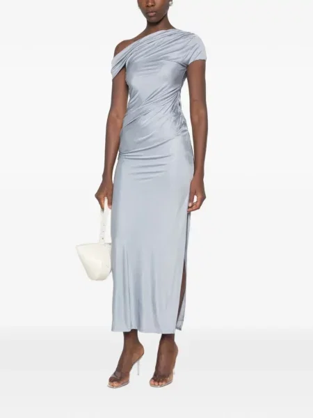 Rochie Galvan London cu volane albastru