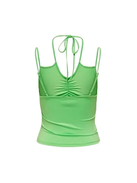 Lniany top Only zielony