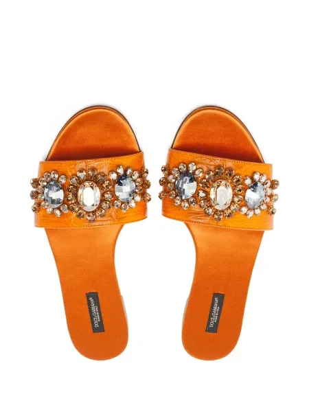 Sandale Dolce & Gabbana din piele portocaliu