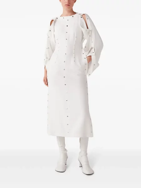 Rochie midi Stella Mccartney până la genunchi de costum alb