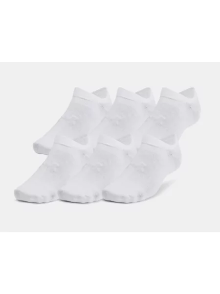 UNDER ARMOUR zestaw skarpetek stopek 6 par Essential No Show M białe