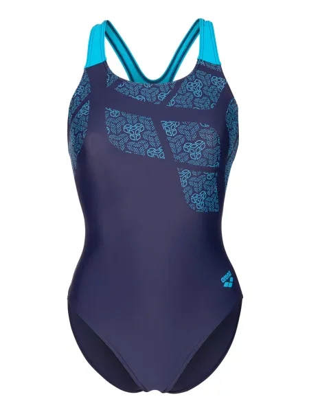 ARENA Costum de baie întreg KIKKO bleumarin / neon albastru