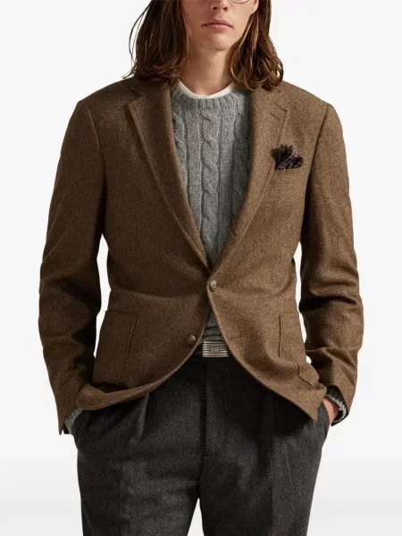 Șosete Polo Ralph Lauren cu model herringbone cu broderie plasă albastru