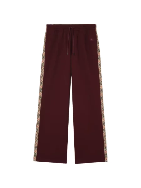 Pantaloni Burberry în carouri alergare roșu