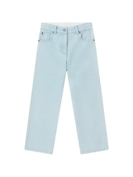 Jeansy straight leg dziecięce Stella Mccartney niebieskie