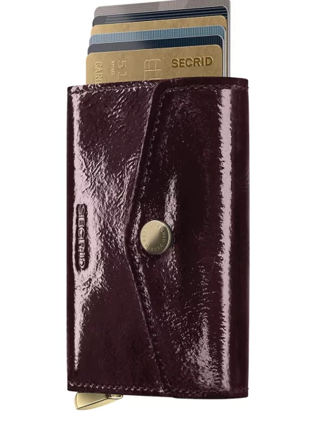 Secrid portofel RFID din piele NAPLAK violet