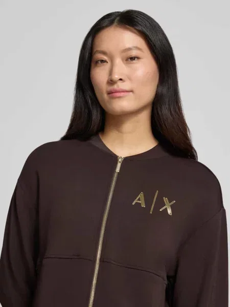 Bluza rozpinana z nadrukiem z logo Armani Exchange