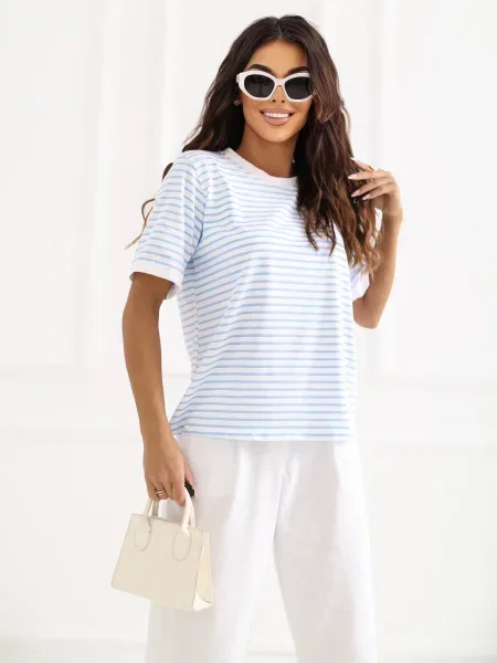 Gulerat tricou Rue Paris alb