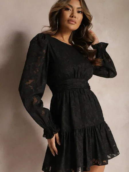 Rochie Cloș Mini din Plumeti Marsane neagră