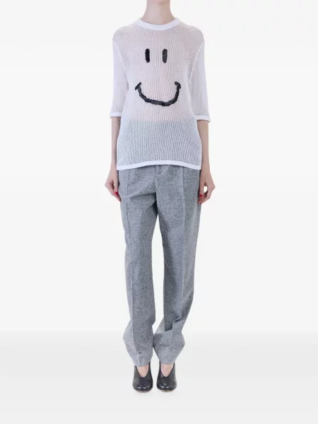 Tricou Moschino plasă alb