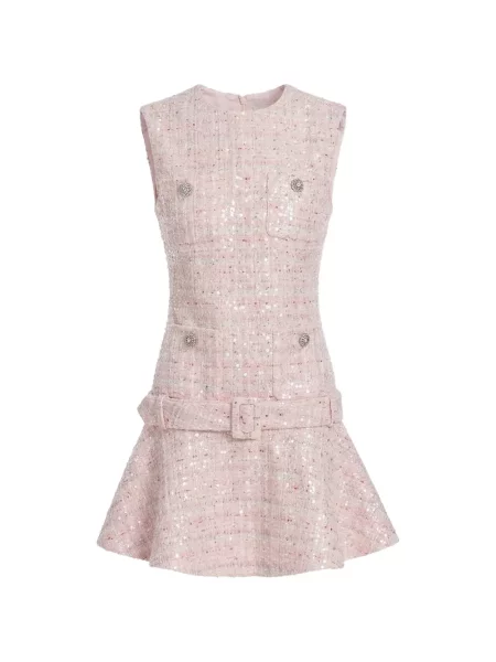 Rochie mini Self-portrait cu paiete roz