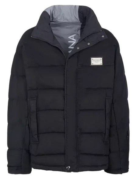 DOLCE & GABBANA Zimska jakna Dolce & Gabbana Wendejacke schwarz' črna