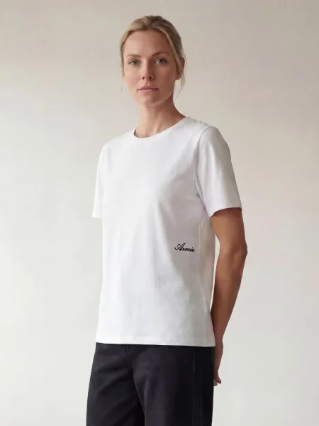ARMIE Tričko The Carina Logo T-shirt' biela