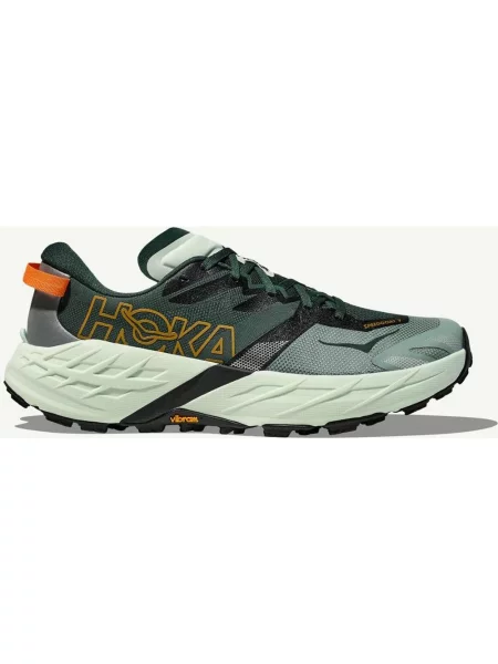 Buty do biegania HOKA Speedgoat 7 Wide ciemnozielony pomarańczowy zielone
