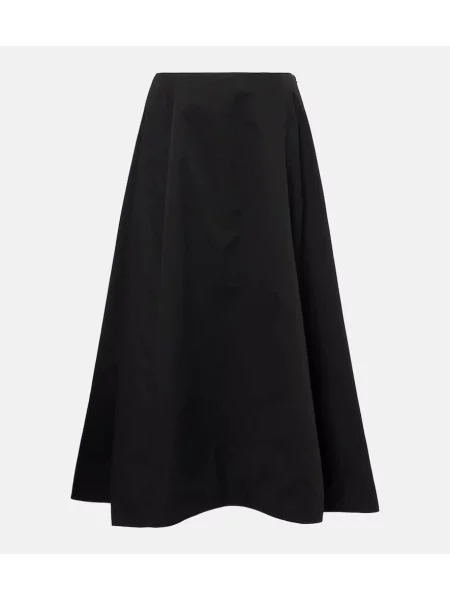 Fustă midi Balenciaga până la genunchi din țesătură twill negru