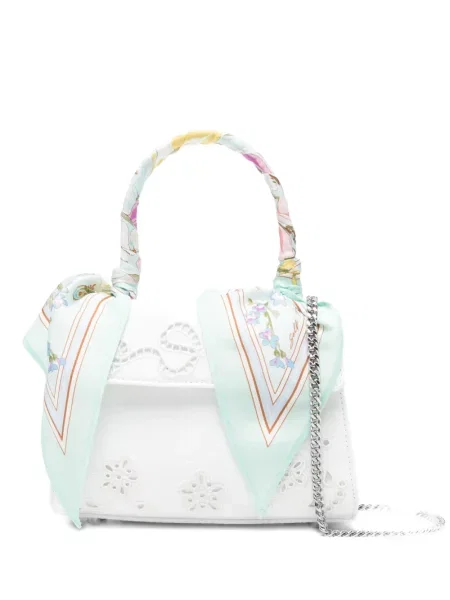 Mini top Self-portrait cu model floral mini alb