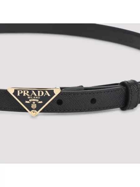 Pasek Prada skórzany czarny