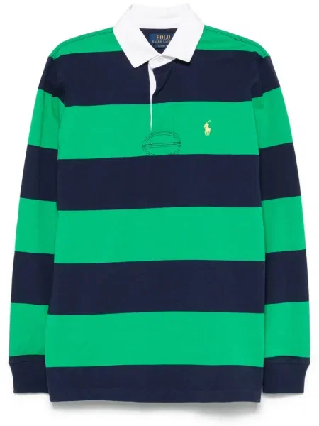 Polo Polo Ralph Lauren cu broderie de lână în carouri albastru