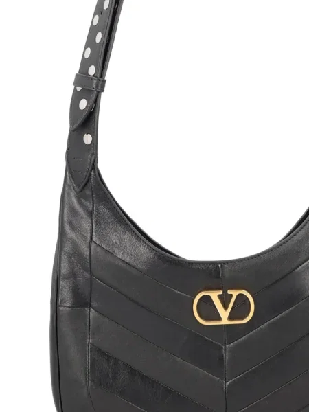 Geantă Valentino Garavani din piele negru