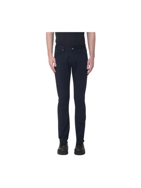 Spodnie Emporio Armani niebieskie