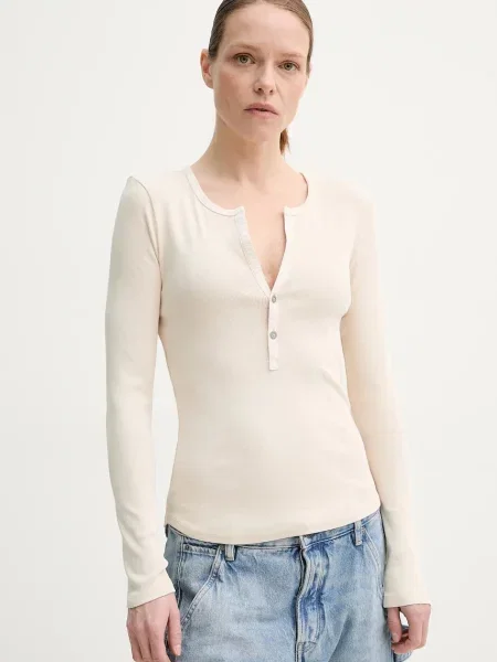 Tričko s dlouhým rukávem G-Star Raw béžová