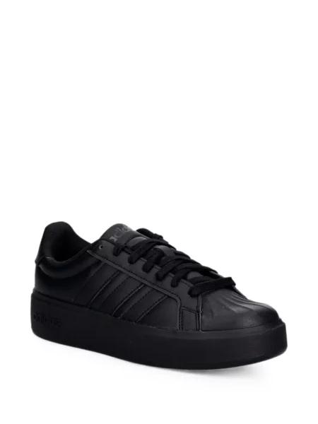 Ριγέ τρέξιμο μπουφάν Adidas με αυτόγραφο καφέ